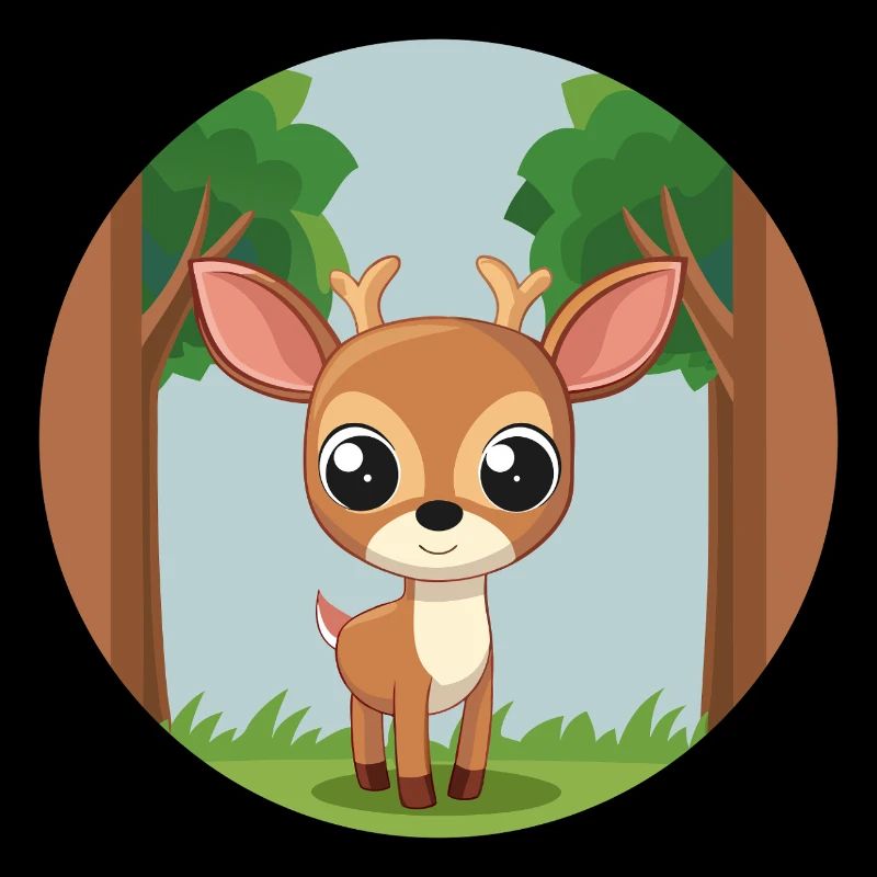 Petit faon adorable dans la forêt (v03)