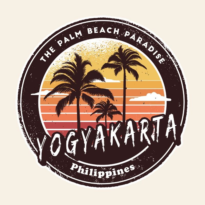 Yogyakarta Philippines Beach Palm Trees Design