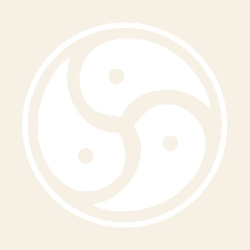 White Triskelion BDSM Design