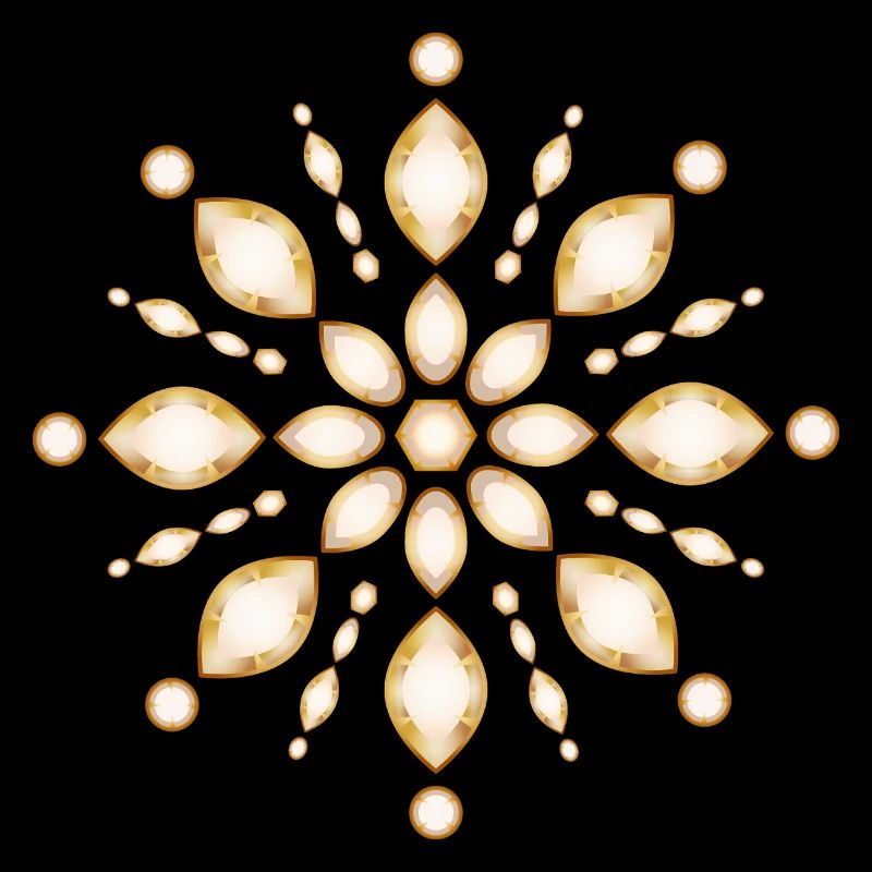 bernsteinfarbenes Edelstein Schmuckornament Motiv