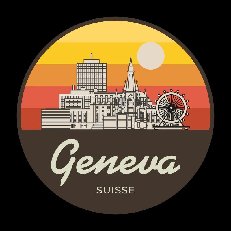 Geneva Skyline Sunset