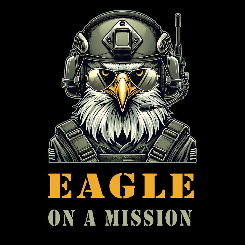 Military Eagle on Mission