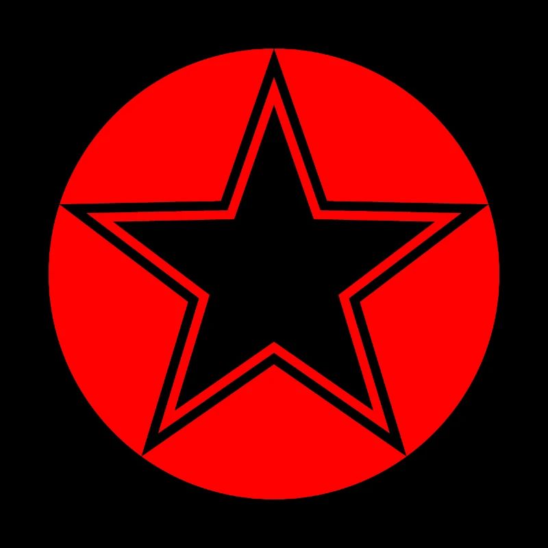 Transparent star with red border