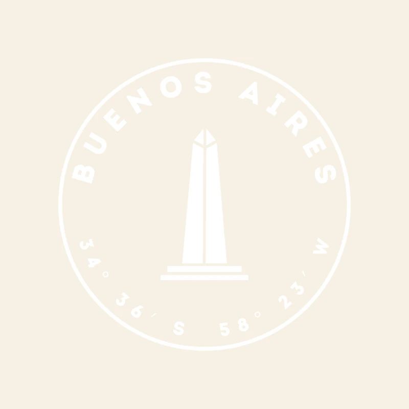 Buenos Aires avec monument et coordonnées