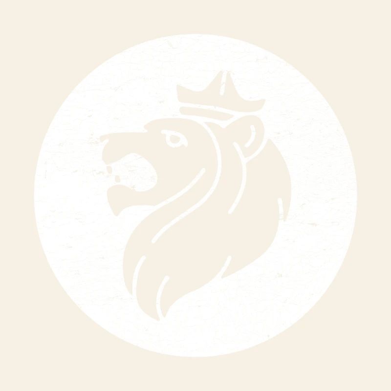 Tête de Lion de Juda dans cercle blanc, Judaisme