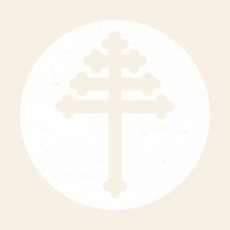 Croix maronite dans cercle blanc