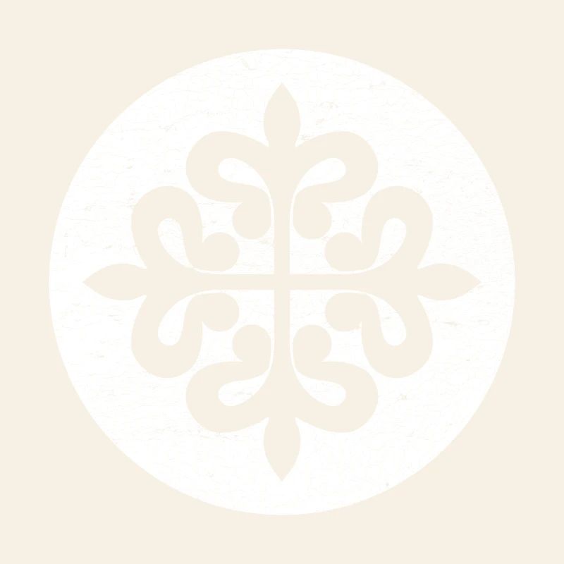 Croix d’Alcantara dans un cercle blanc
