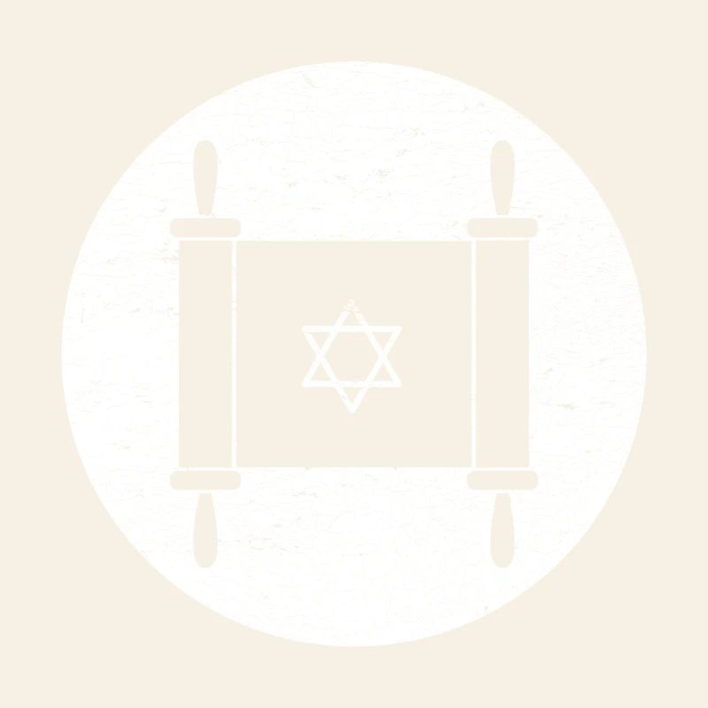 Torah scroll in a white circle