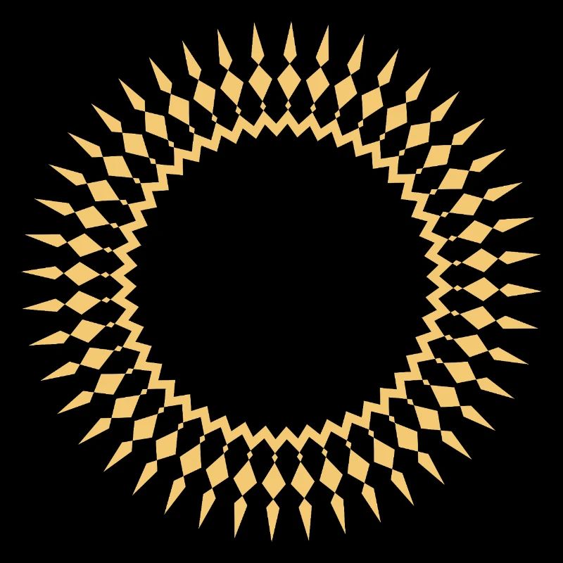 Radiant sun frame geometric