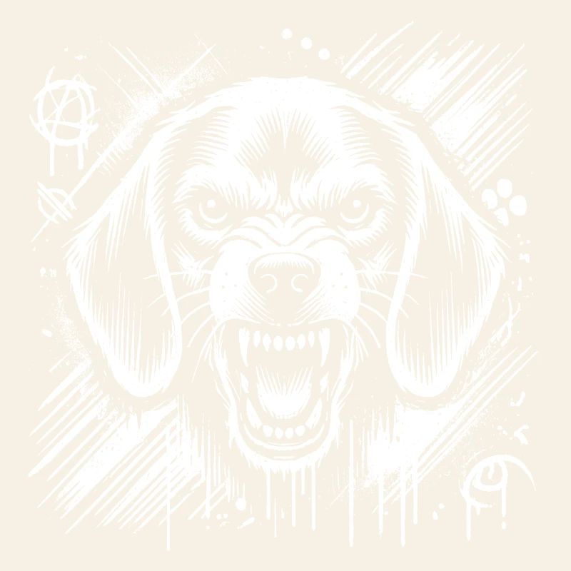 Beagle plus agressif que dans le style graffiti cool