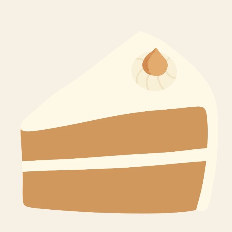 Nut Cake Slice Design