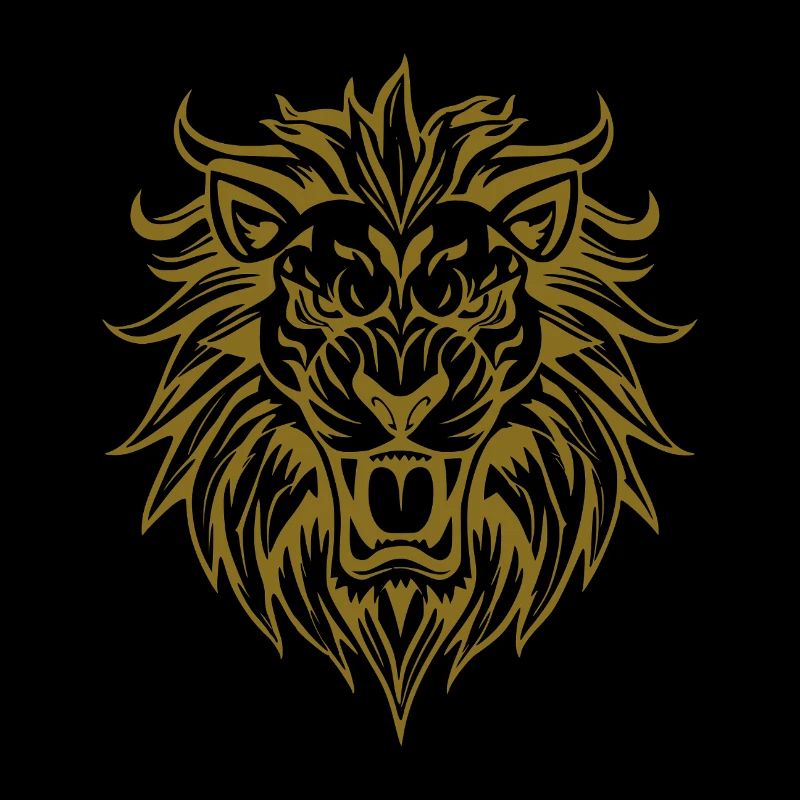 Tête de lion majestueuse