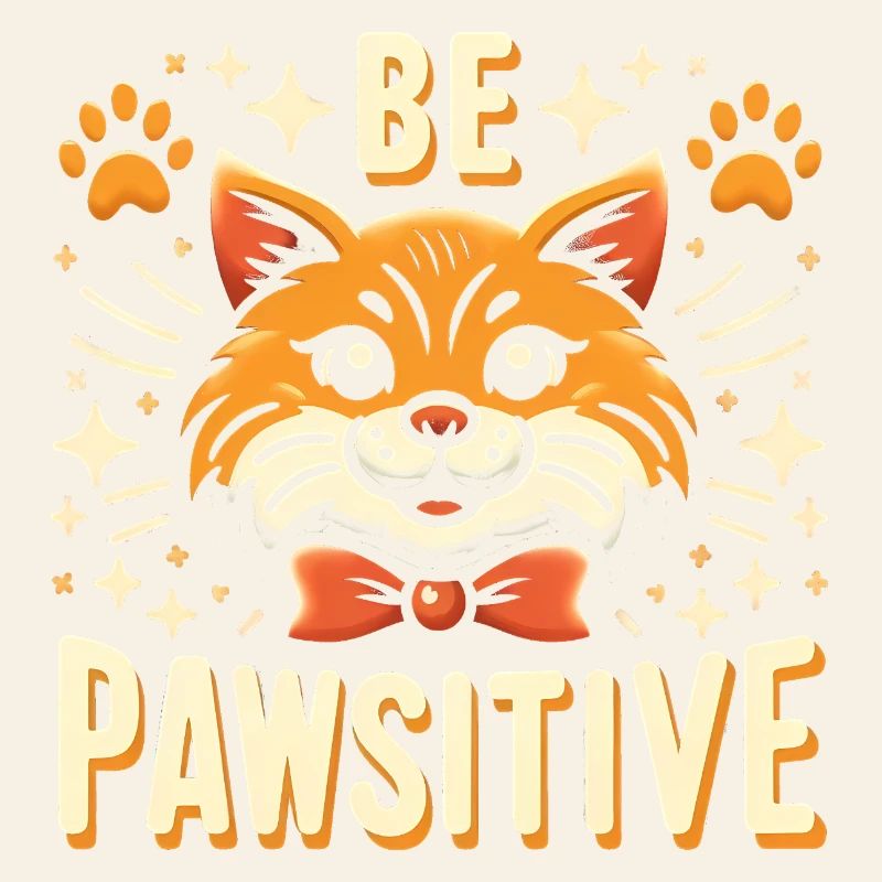 Be pawsitive cute cat