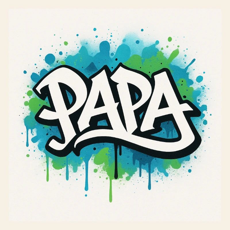 Graffiti Style Papa Illustration