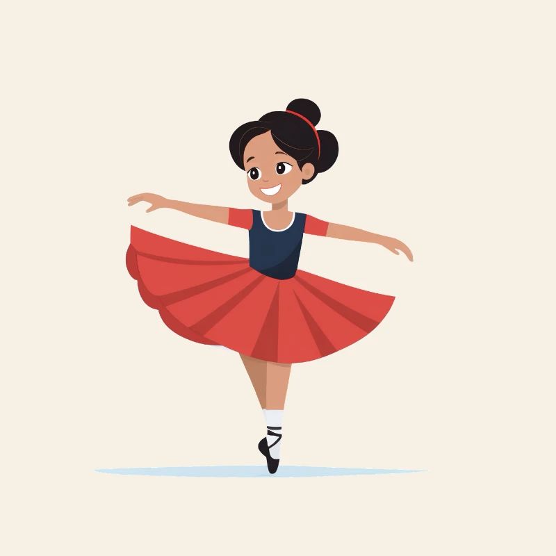 Danseuse en tutu coloré et élégant