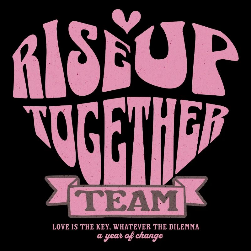 Conception de t-shirt Love Unity Heart, Levez-vous ensemble