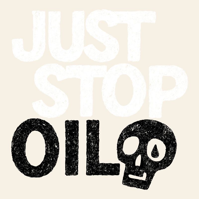 Graphique audacieux de protestation « Just Stop »