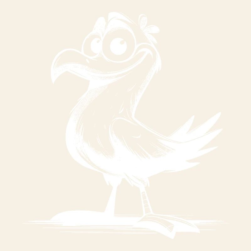 Comedy bird laugh guarantee with beak