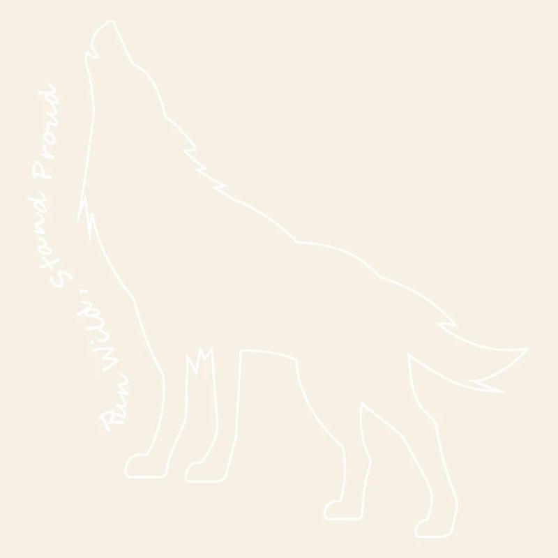 Heulender Wolf Linie Kunst Design