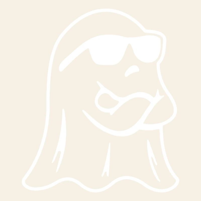 Cool Ghost avec des lunettes de soleil – Halloween