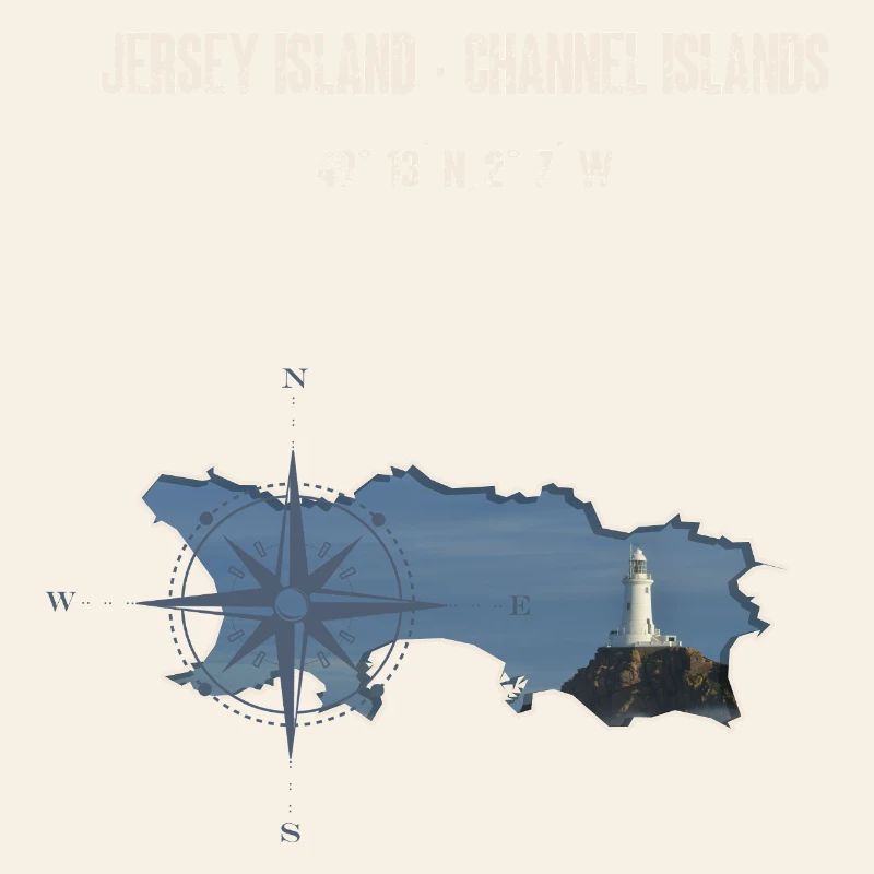 Jersey Island Map Lighthouse Coordinate