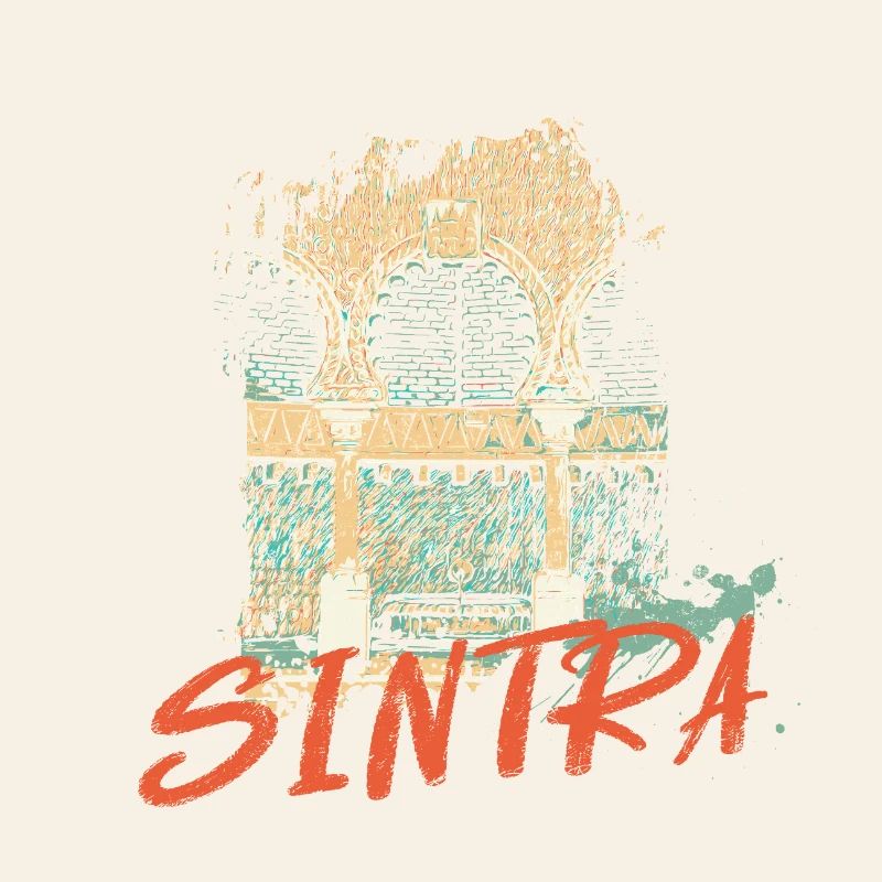 Architecture mauresque Sintra illustration