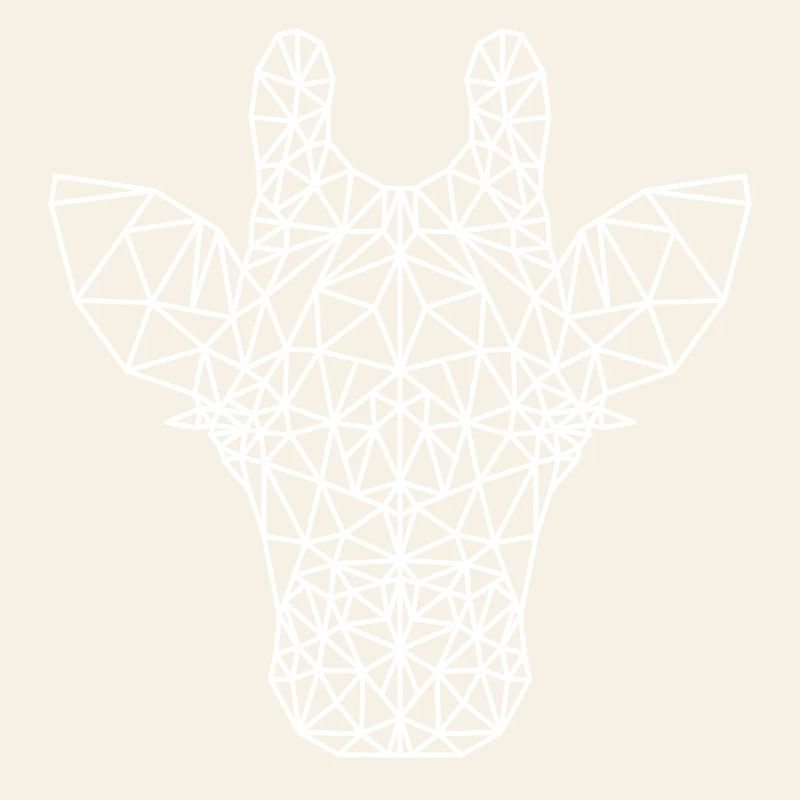Geometric giraffe head line network