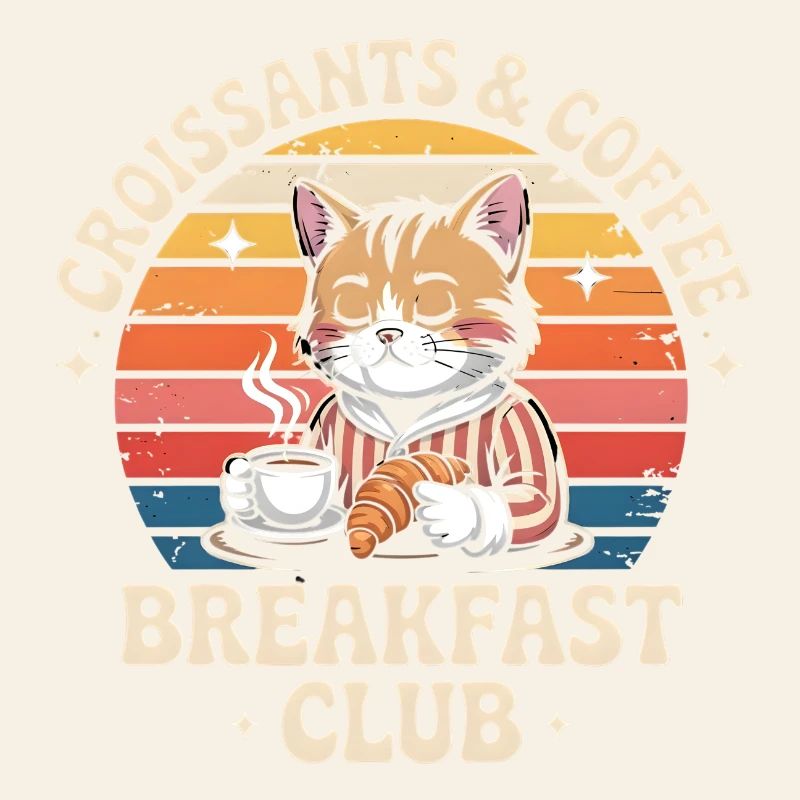 Chat Brunch Retro Café