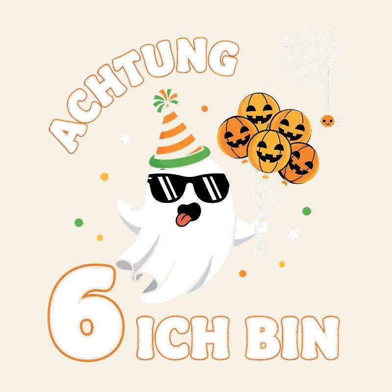Halloween Geister 6. Geburtstag Junge Mädchen 