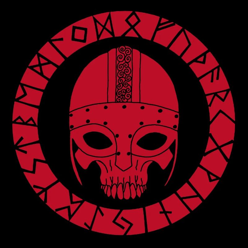 Red Skull und Wikinger Runen