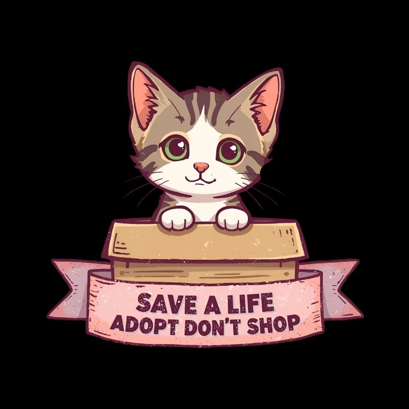 Cute Cat Adopt Don't Shop Design