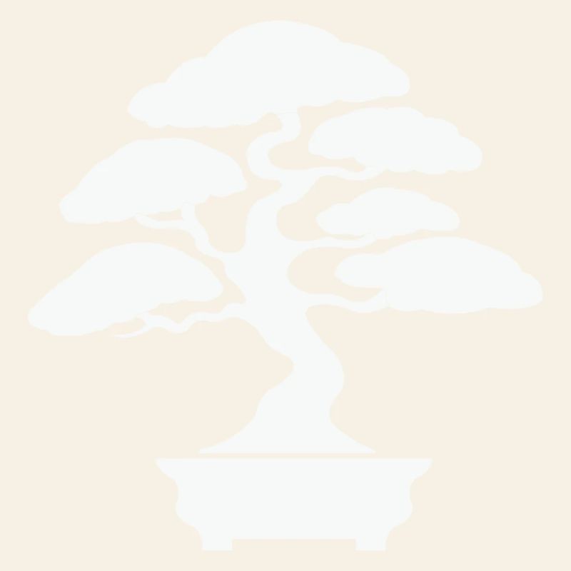 Silhouette de bonsaï zen