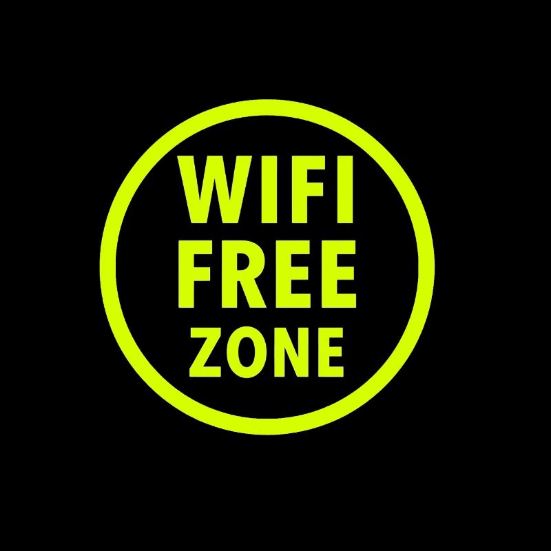 WiFi Free Zone Neon Circle