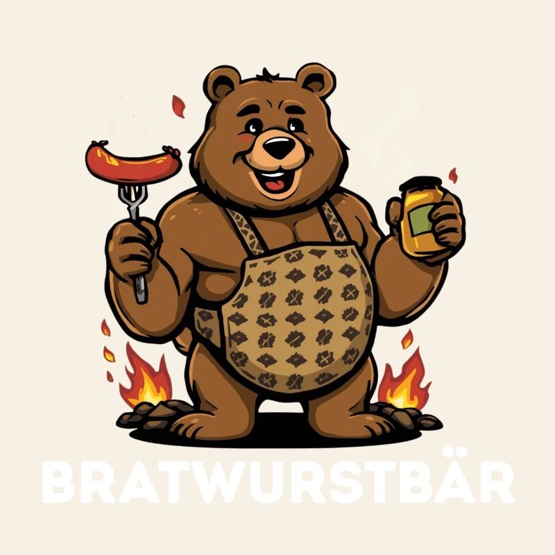 Bratwurst Bear Barbecue Gift Gift Idea