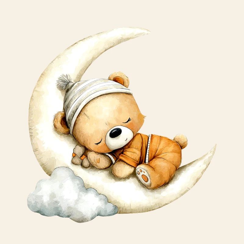 sleeping teddy bear
