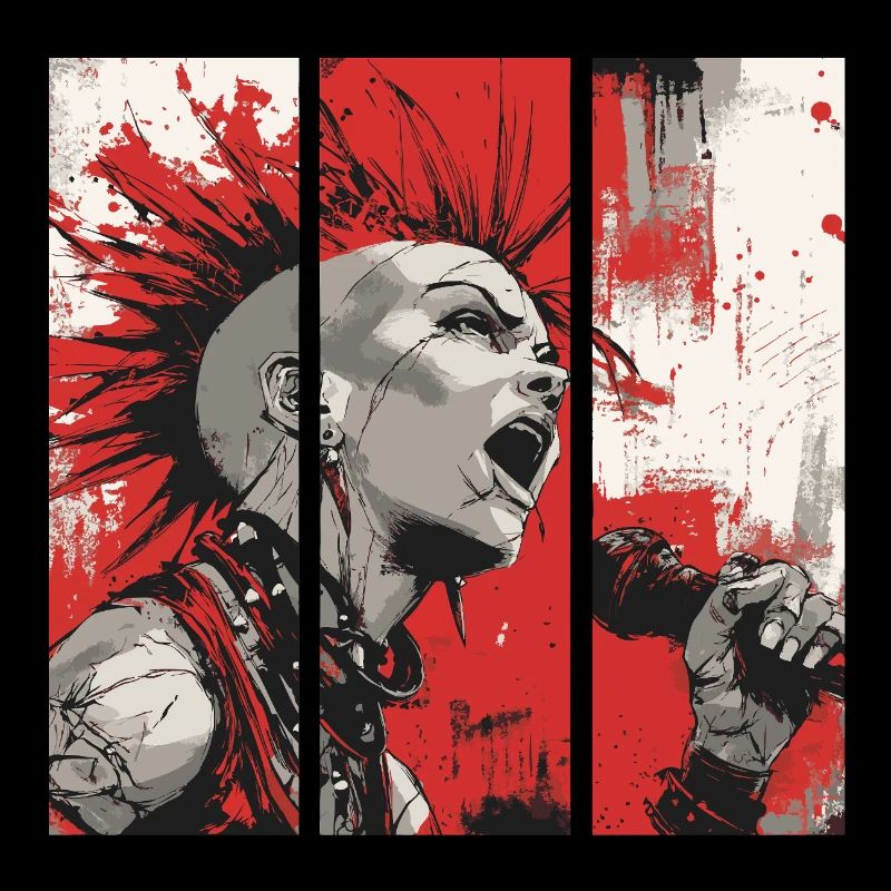 Punk Rebellion – Chanteur avec mohawk