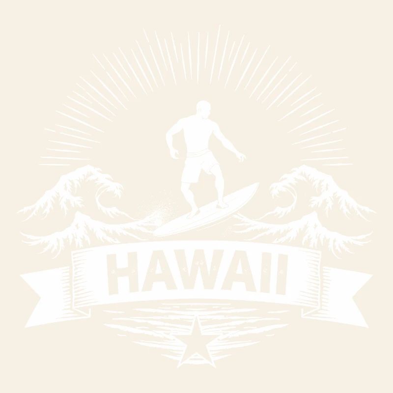 Hawaii Surfer Surfer on Pacific Wave