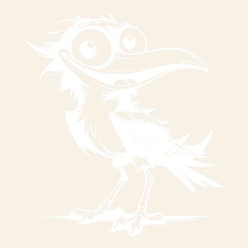 Funny flutterman bird with grin on his face