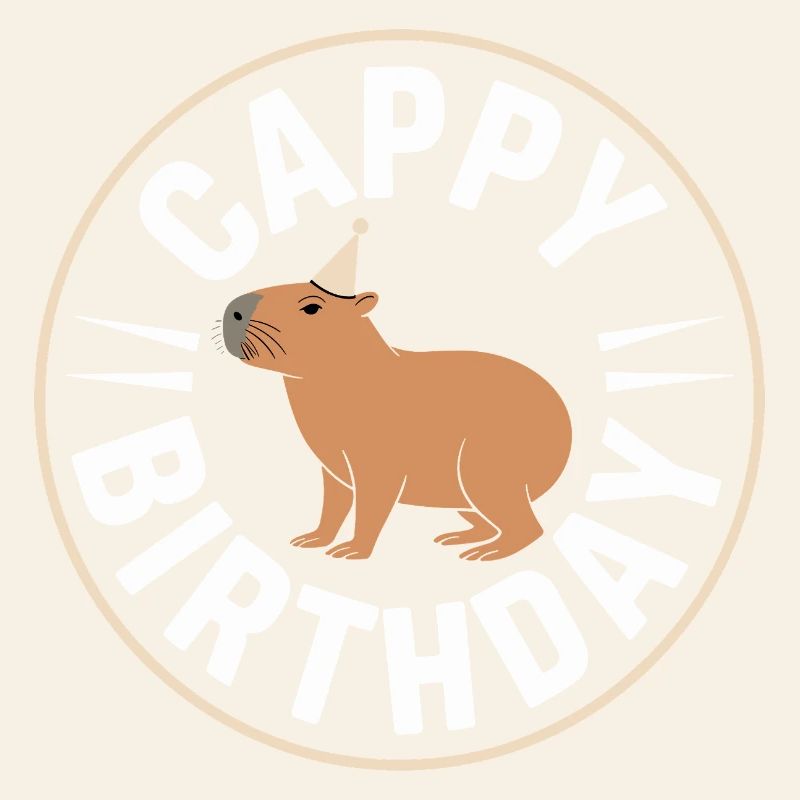 Capybara Geburtstag Cappy Birthday Lustiges Capy