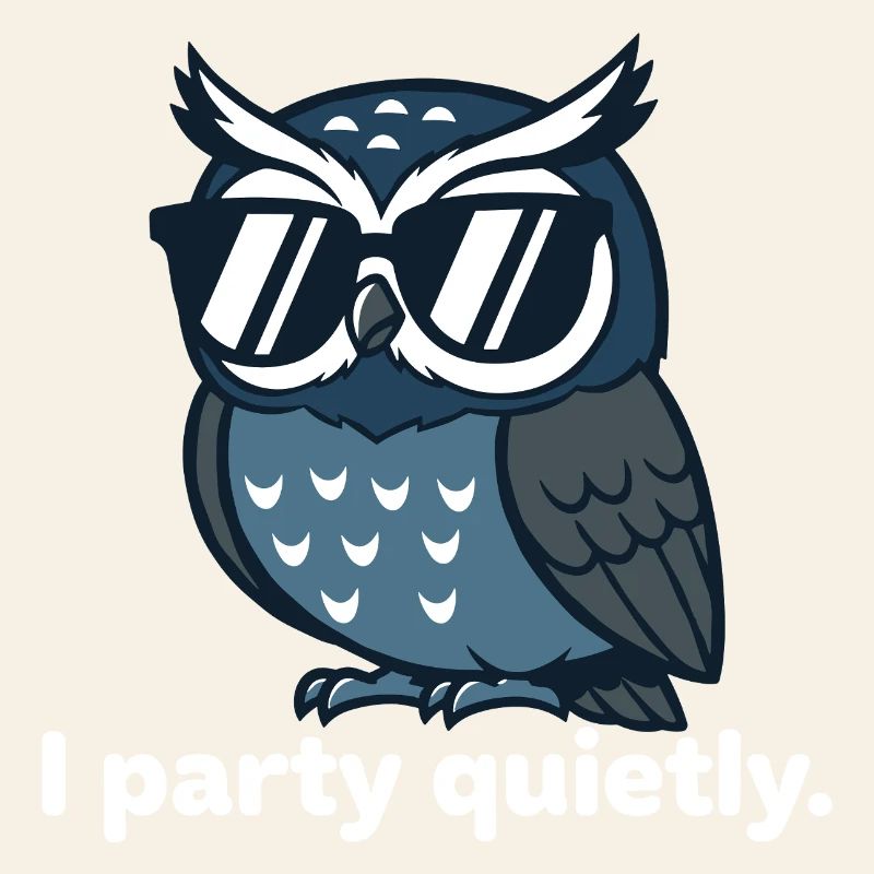 Coole Eule mit Sonnenbrille