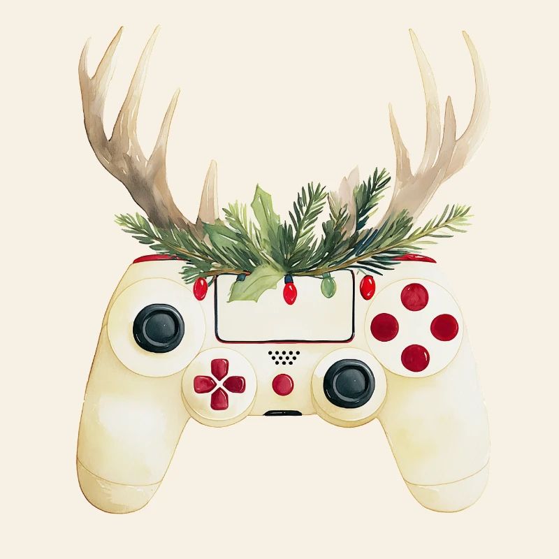 Christmas controller with deer antlers