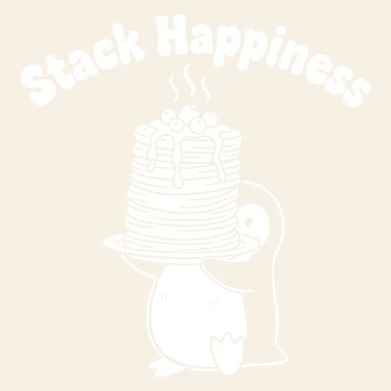 Pinguin Stackt Kuchenfreude