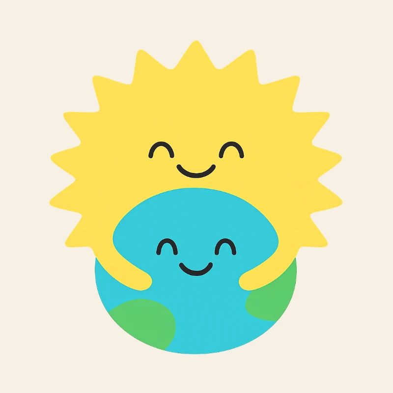 Terre et Soleil enlacés