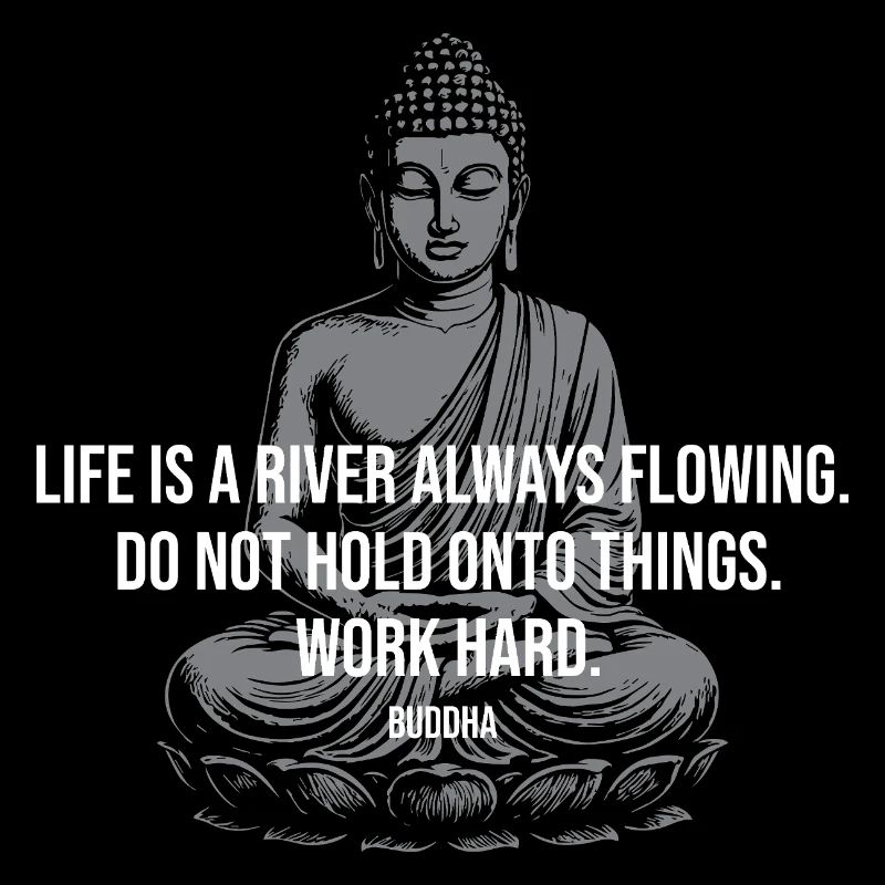 Bouddha du Fleuve du Flux Citation Tee