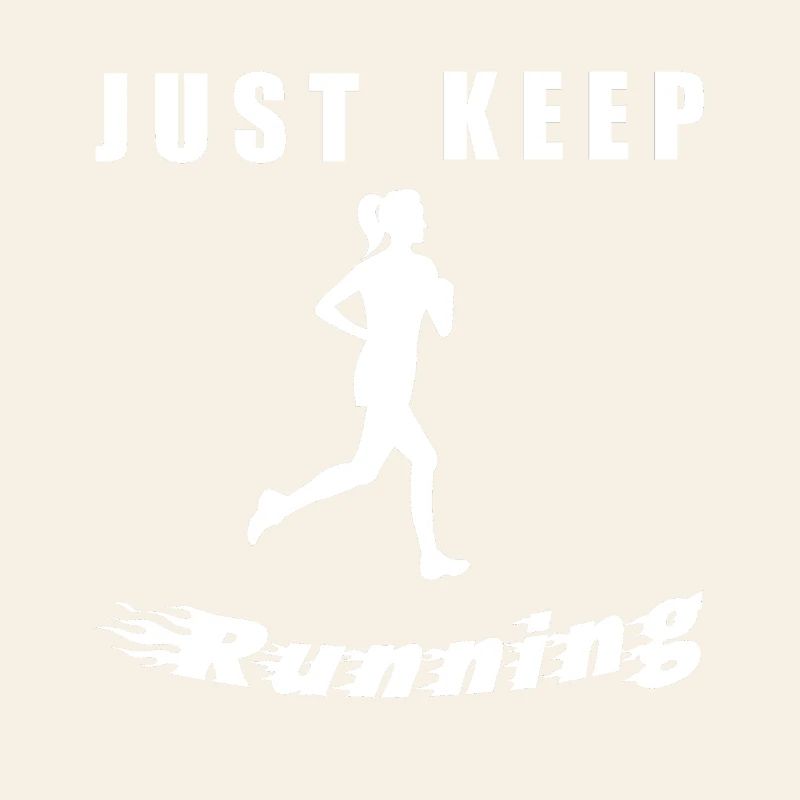 Just Keep Running – Läuferin Silhouette