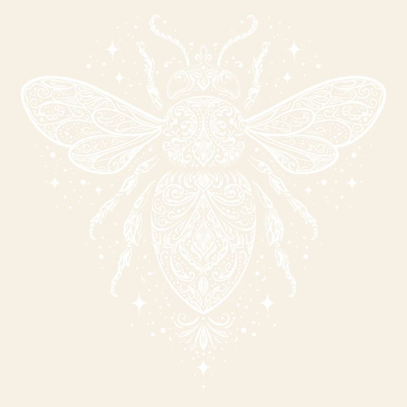 Ornamental bee with stars