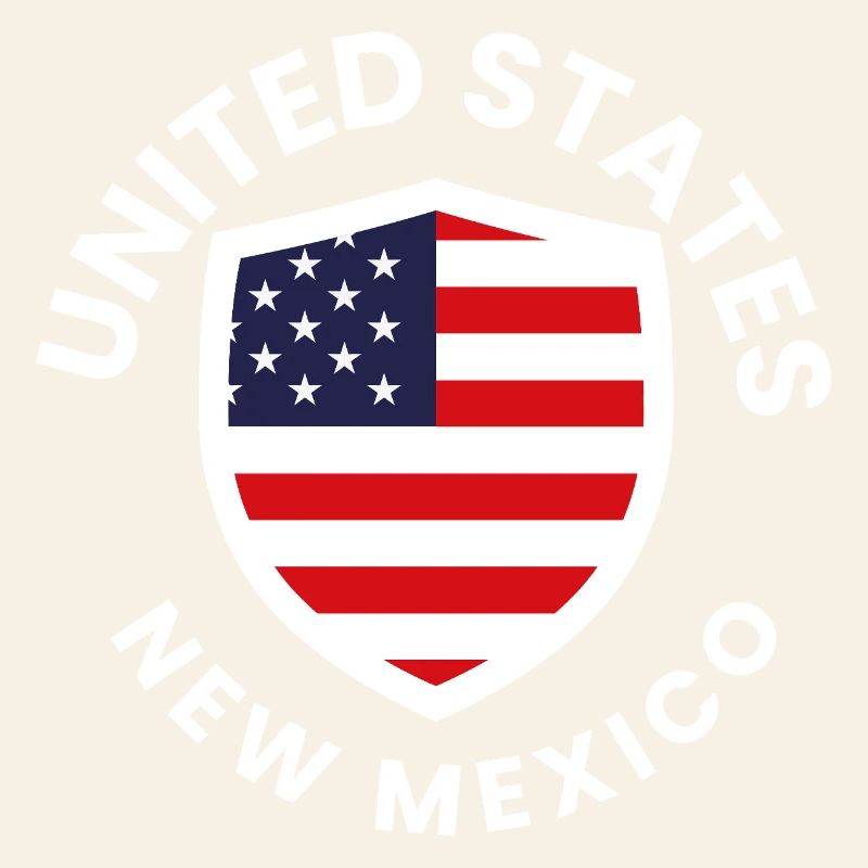 American flag emblem in shield New Mexico
