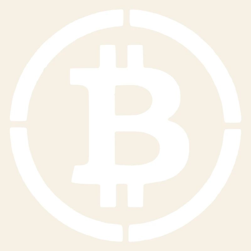 Bitcoin Logo B Symbol Stencil Vector
