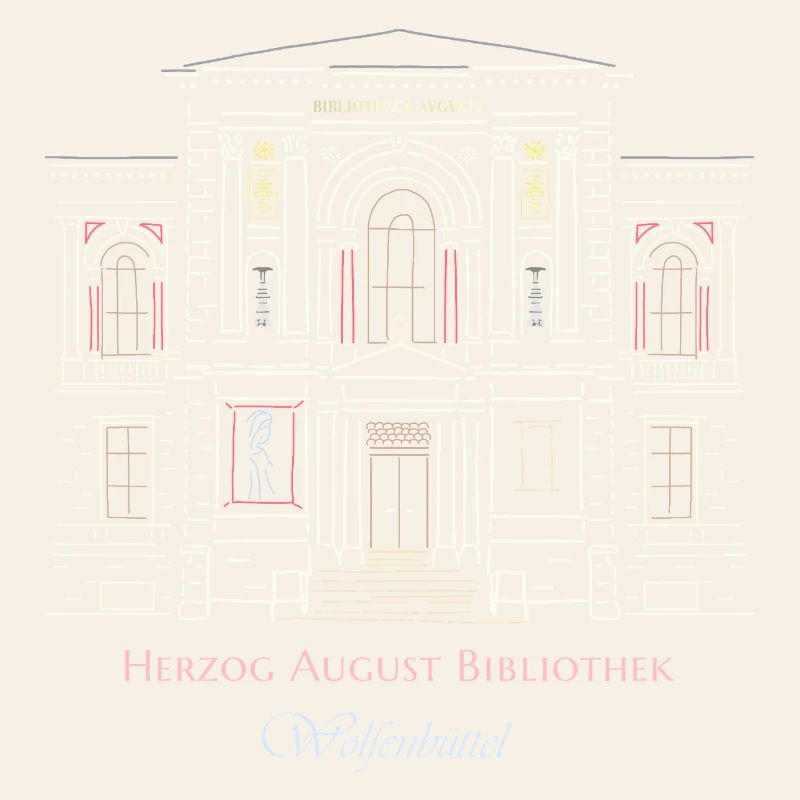 Wolfenbüttel, library hand-drawn