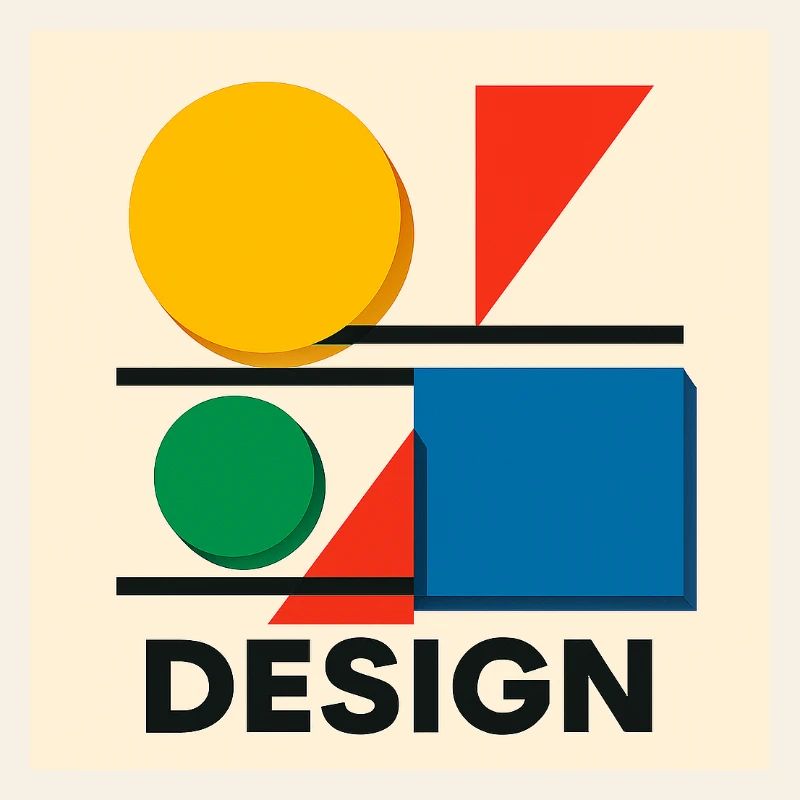 Géométrie Bauhaus Composition colorée